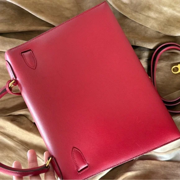 SOLD - HERMES Red Epsom Kelly 28 GHW - Picture 8 of 16